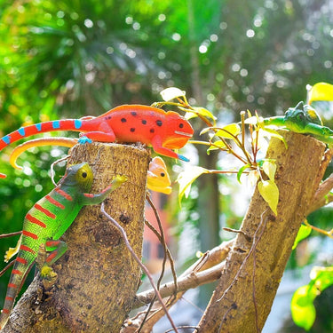 LizardLand | Mundo emocionante de reptiles - Set de juego de lagartos realista para niños y juguetes de trucos